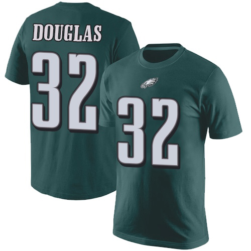 Men Philadelphia Eagles #32 Rasul Douglas Green Rush Pride Name and Number NFL T Shirt->nfl t-shirts->Sports Accessory